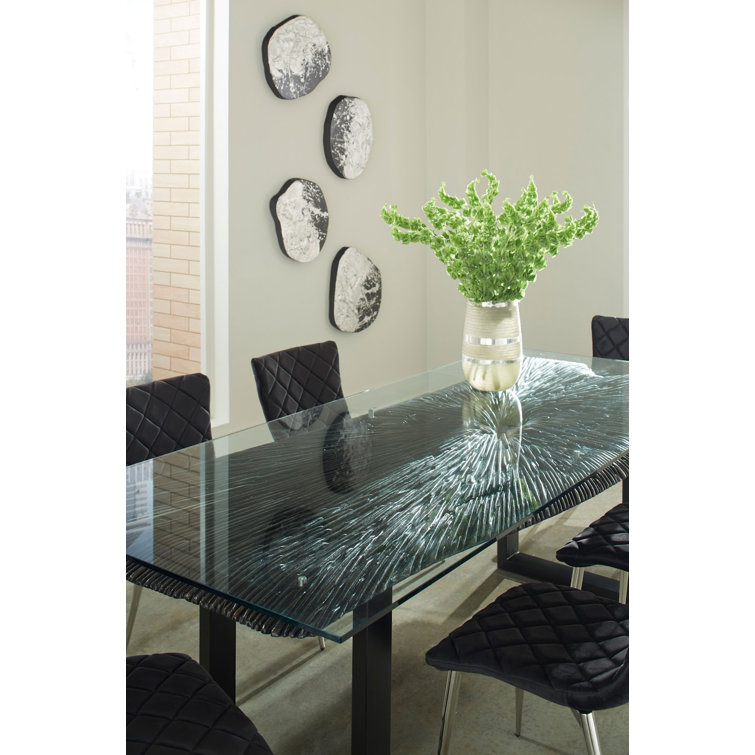 Modern Organic Black and Silver Leaf Wood Wall Tile