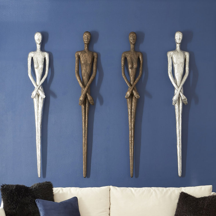 Lloyd 71" Silver Leaf Resin Wall Sculpture