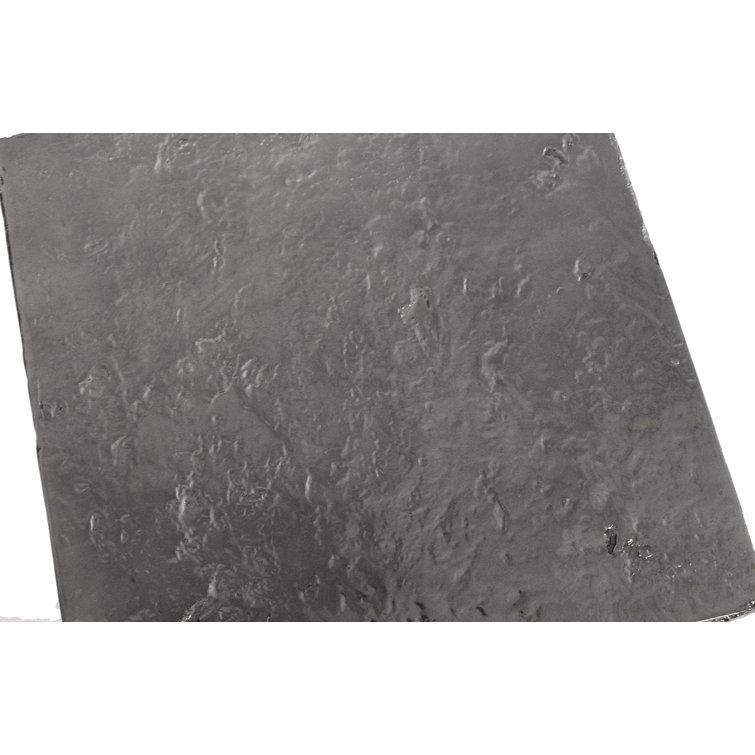 Contemporary Liquid Silver Metal Pedestal - 39" H x 13" W