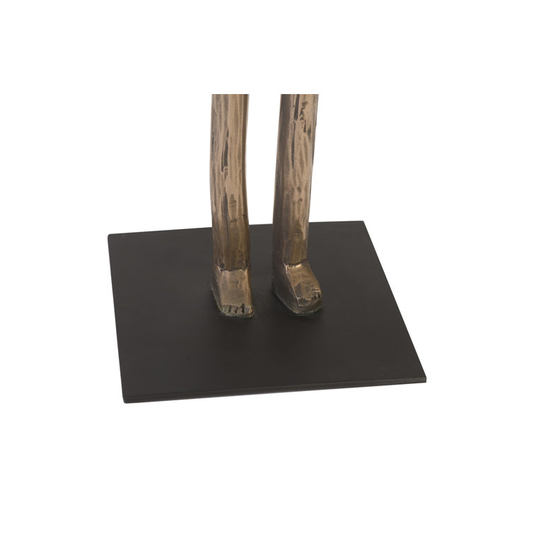 Modern Polished Bronze Bulol Sculpture, 48.5" Tall