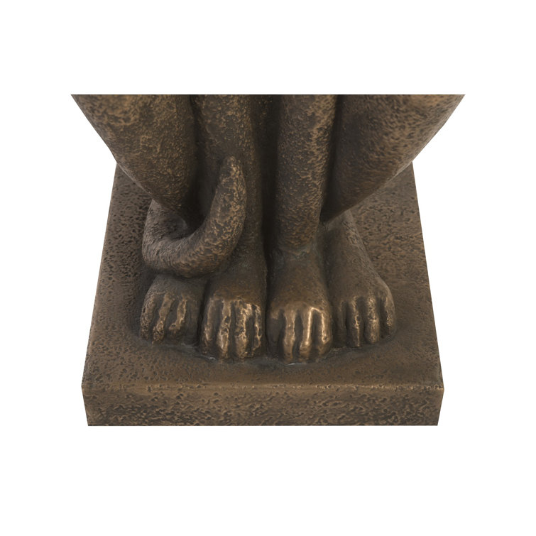 Bronze Finish Contemporary Metal Dog Statue, 36" Tall