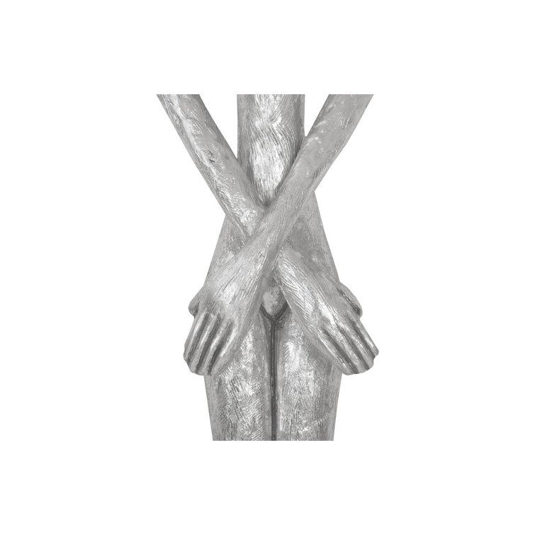 Lottie Silver Leaf Resin Wall Sculpture 71"