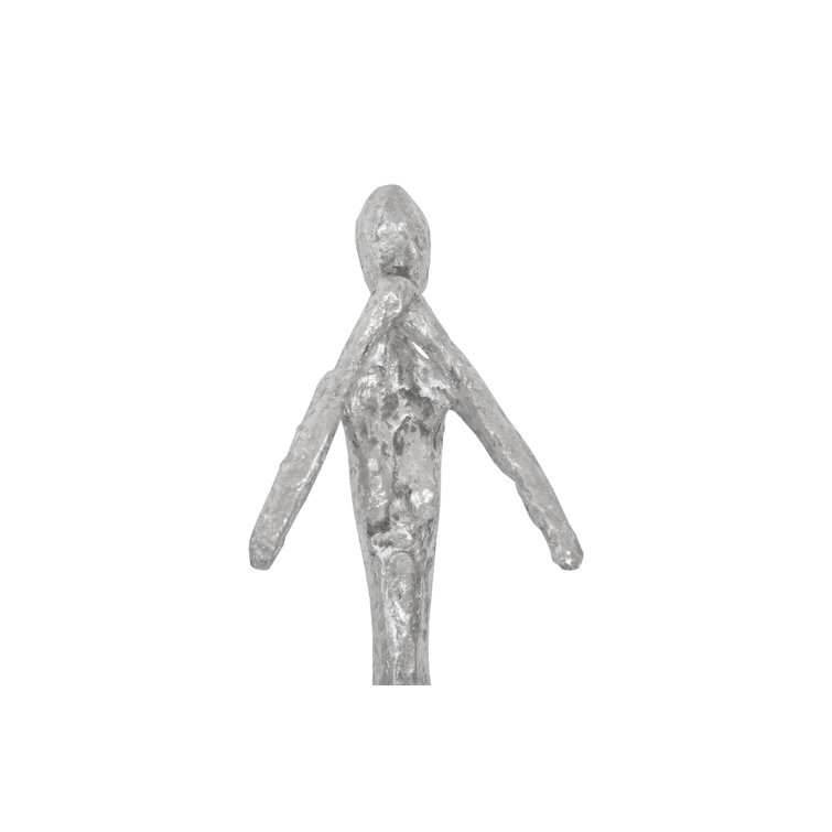 Silver Resin Contemporary No Evil Wall Art Set