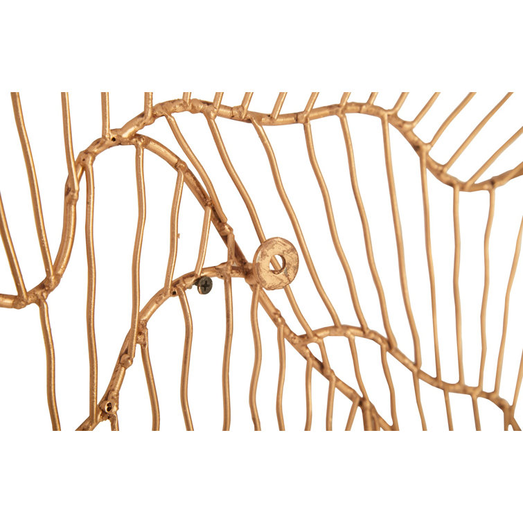 Large Copper Contemporary Flower Wall Art Sculpture
