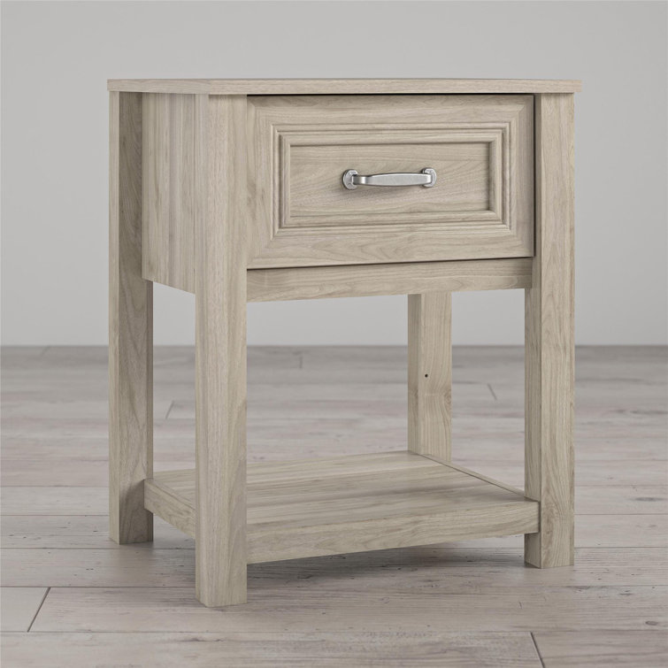 Sierra Ridge Levi Light Walnut Laminated Nightstand for Kids