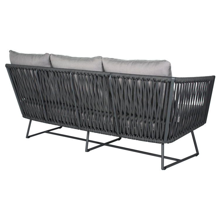 Archipelago 78'' Dark Gray Outdoor Patio Sofa with Polypropylene Weave