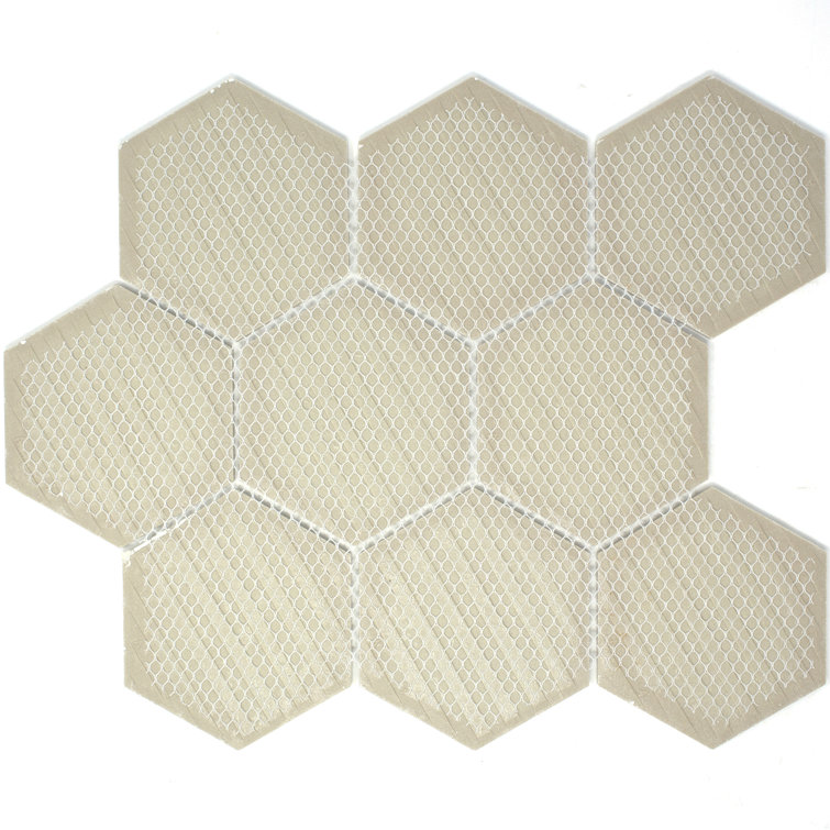 Gray Black Hexagon Matte Porcelain Mosaic Tile Sheet