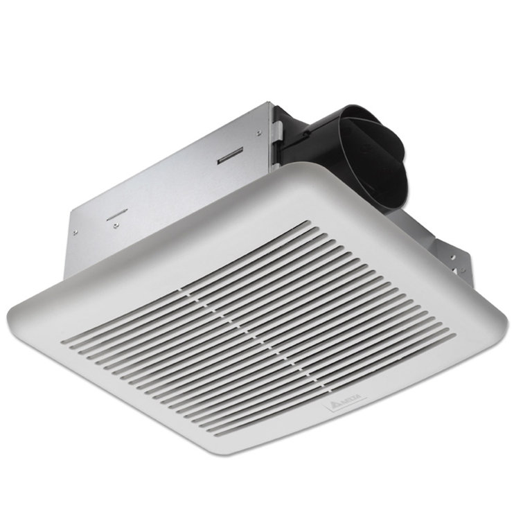 Delta Breez 7.5 Inch White Galvanized Steel Slim Ventilation Fan