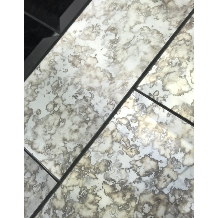 Antique Silver Beveled Mirror Glass Subway Tile for Kitchen and Bathroom