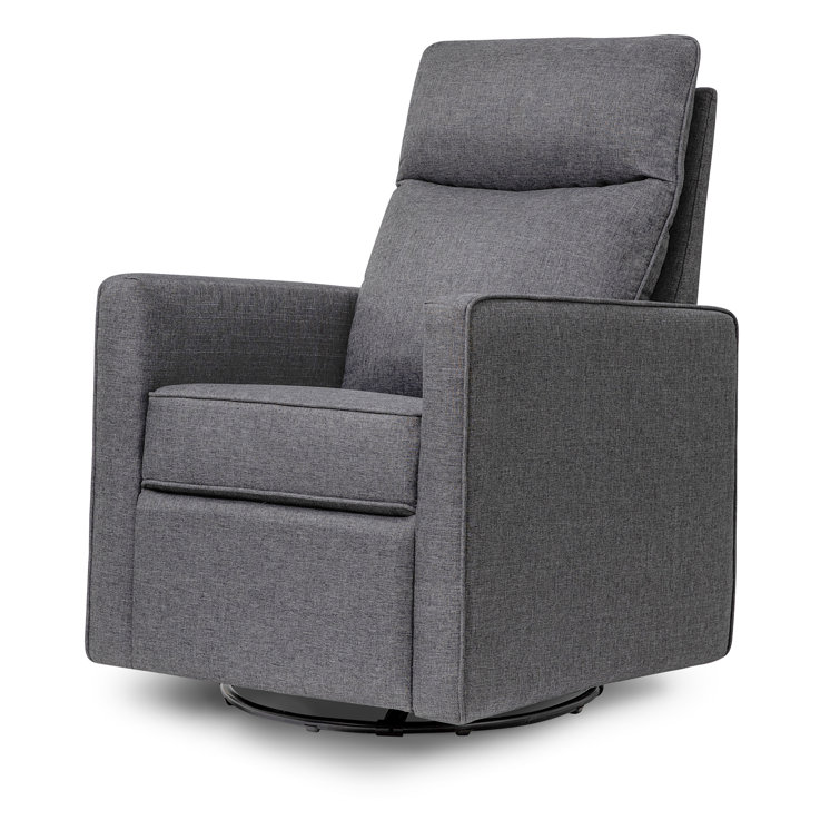 Shadow Gray Gabby Pillowback Swivel Glider Chair