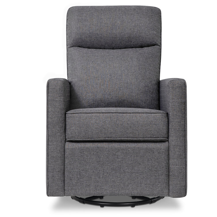 Shadow Gray Gabby Pillowback Swivel Glider Chair
