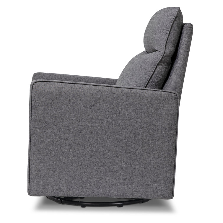 Shadow Gray Gabby Pillowback Swivel Glider Chair
