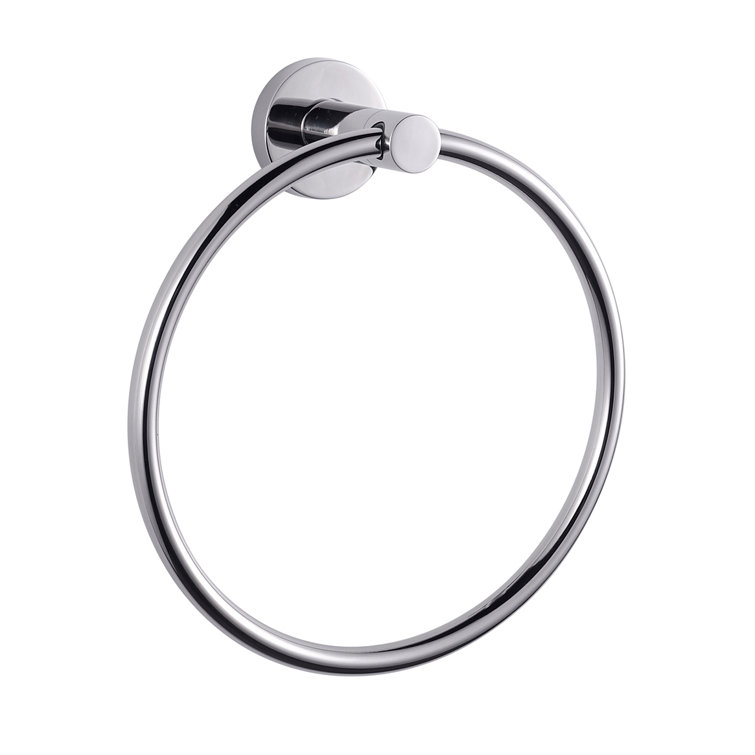 Modern Chrome Wall Mounted Towel Ring with Starlight Finish