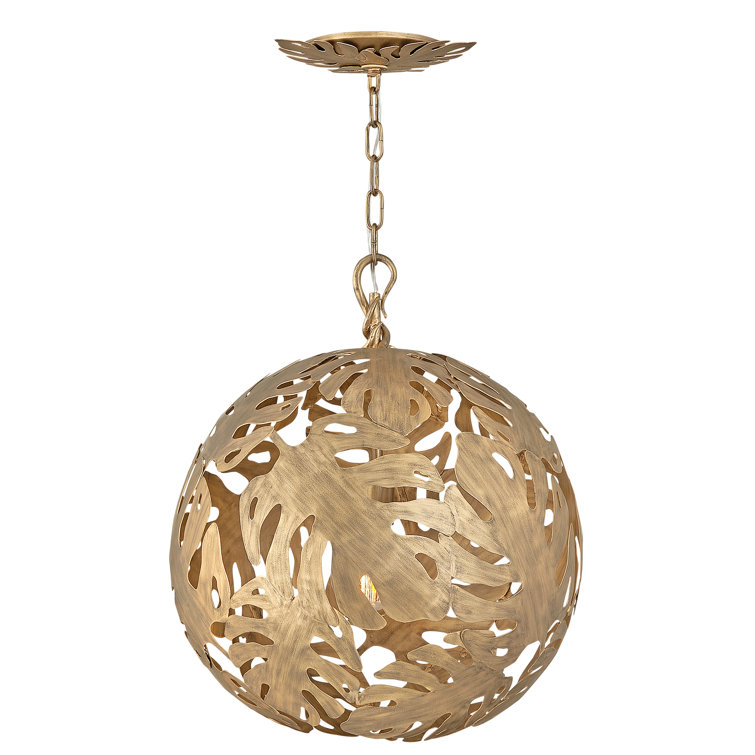 Botanica Burnished Gold 6-Light Drum Chandelier with Linen Shade