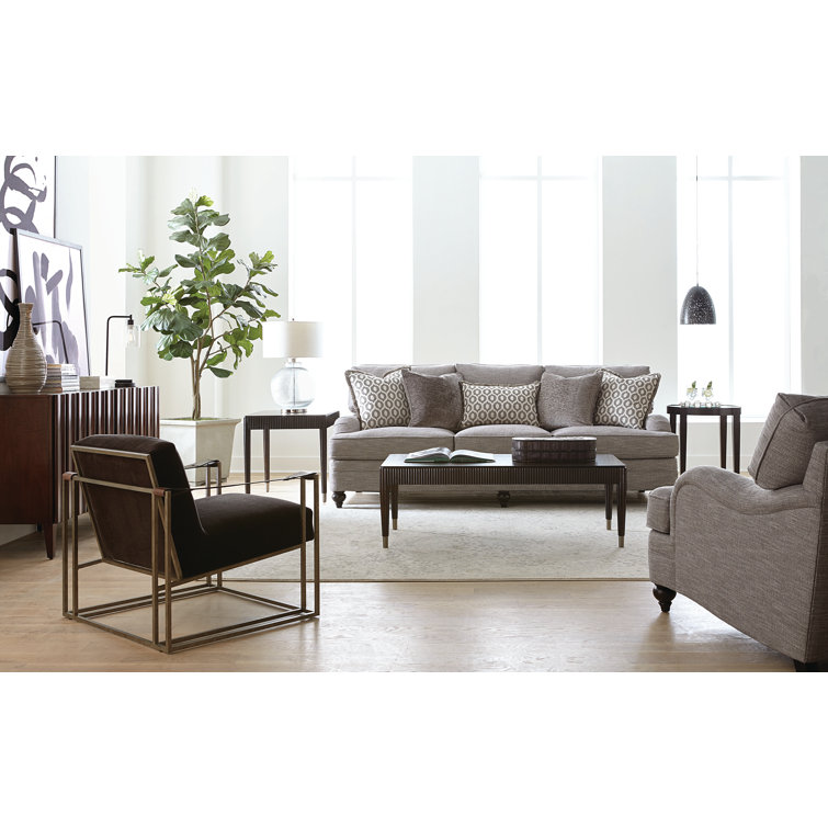 Tarleton Transitional 54.5" Tobacco Distressed Gray Chair and a Half