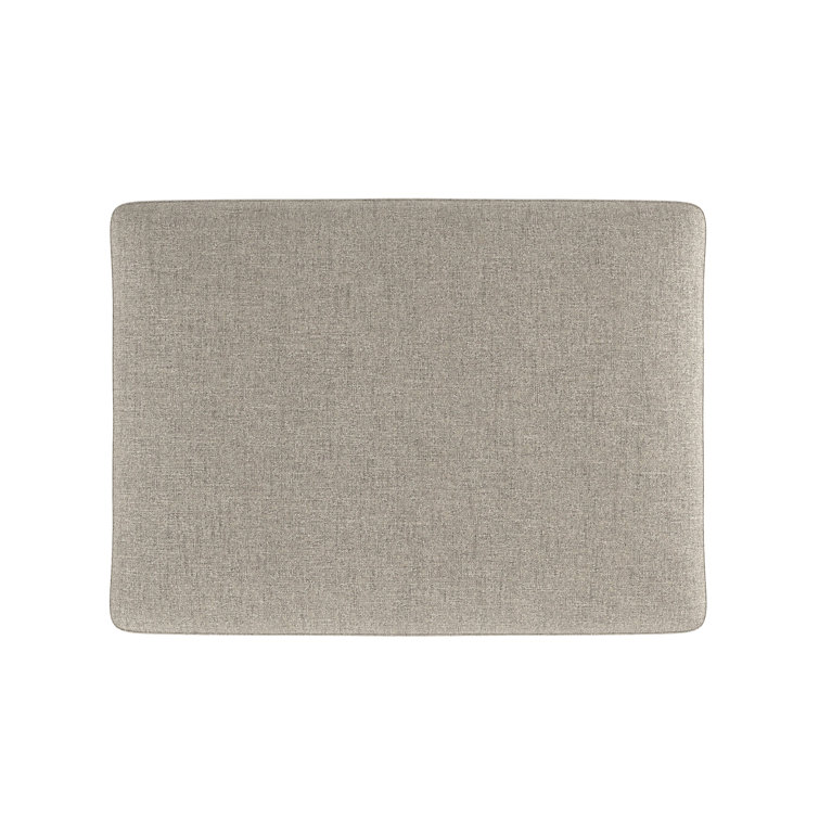 Joli Beige Linen Transitional Rectangle Ottoman
