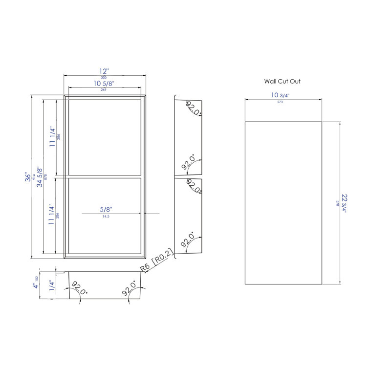 Matte White Stainless Steel Double Shelf Shower Niche