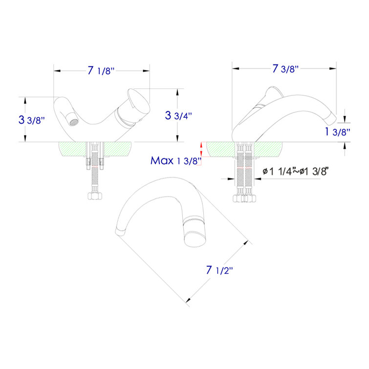 Wave Polished Chrome Single Lever Bathroom Faucet