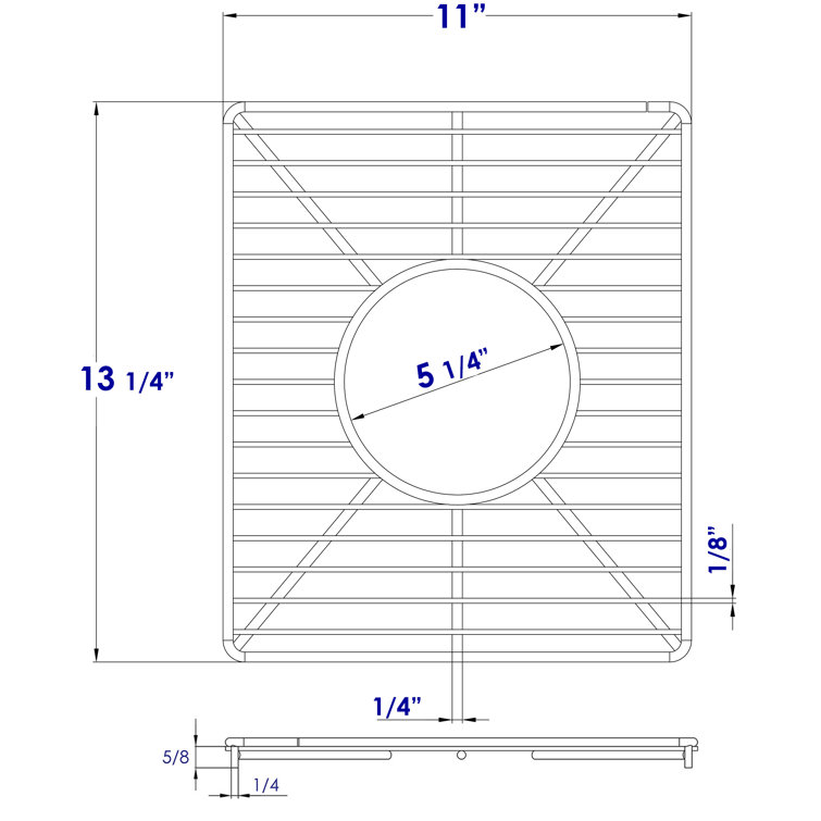Stainless Steel Kitchen Sink Grid with Plastic Feet