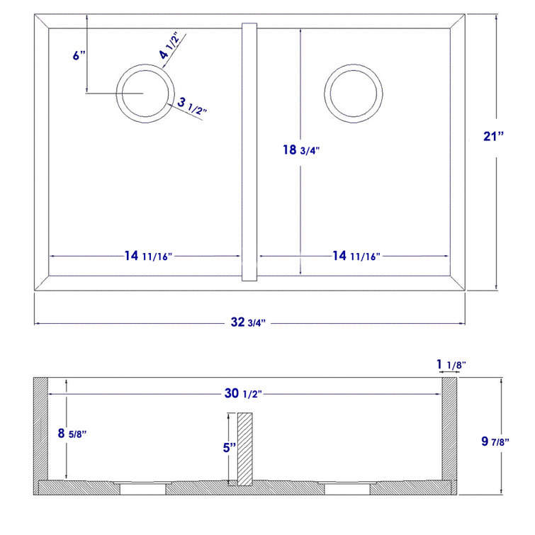 Eco-Friendly Bamboo Double Bowl Farmhouse Kitchen Sink