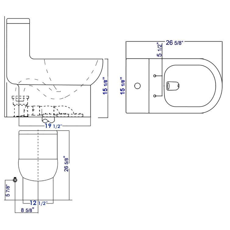 White High Efficiency Dual Flush One-Piece Toilet with Soft-Close Seat