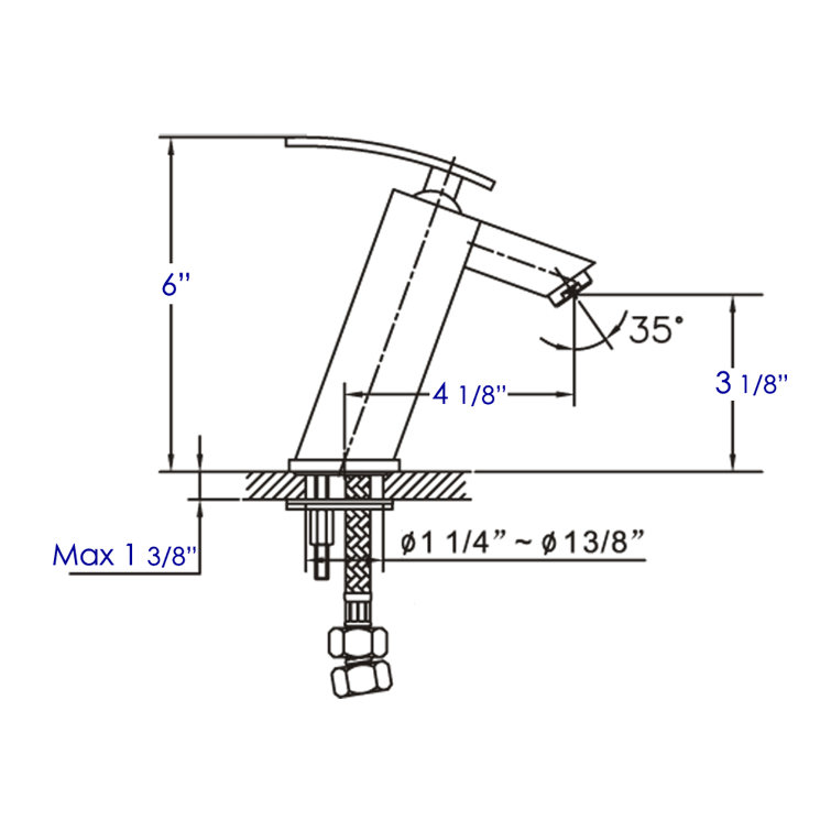 Brushed Nickel Single-Handle Bathroom Faucet with Curved Spout