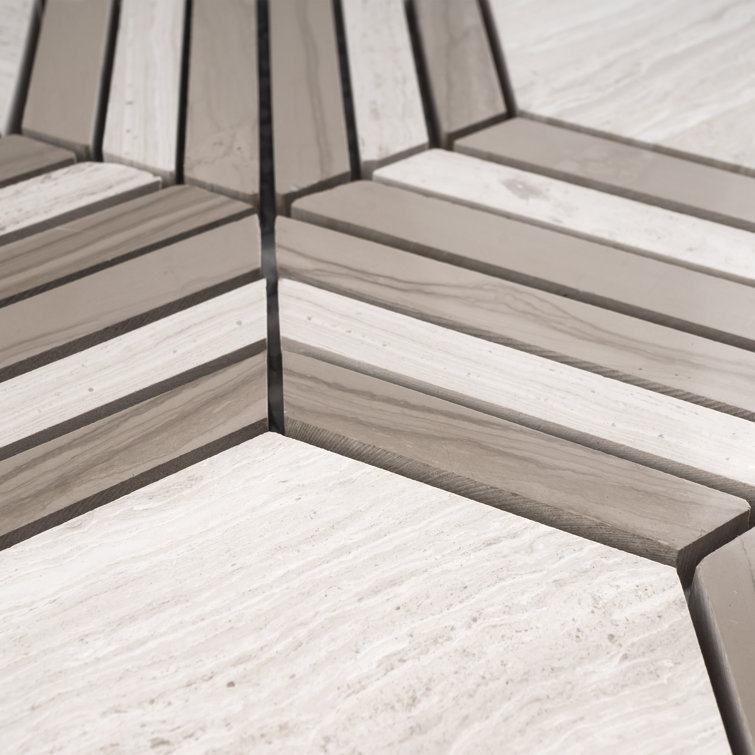 Beige Honeycomb Marble Mosaic Wall Tile Sheet
