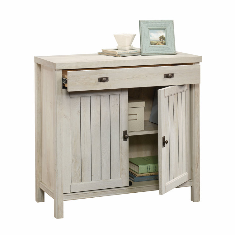 Chalked Chestnut Adjustable Shelving Office Cabinet