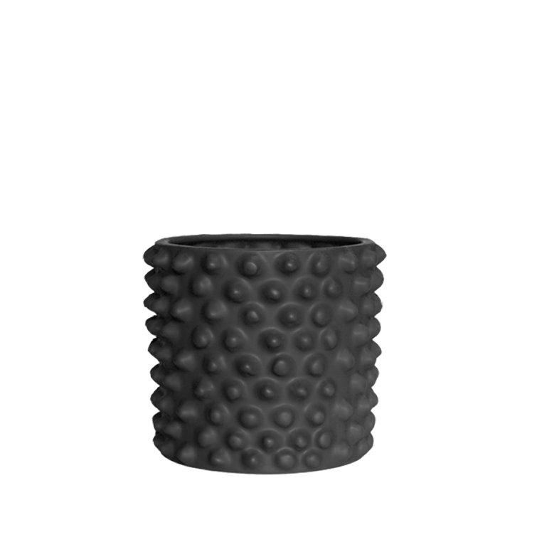 Gray Textured Ceramic Indoor Pot Planter