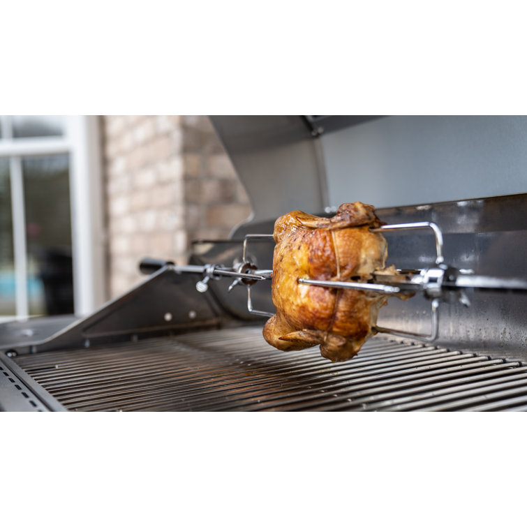 Monument Stainless Steel 35" Rotisserie Kit with Electric Motor
