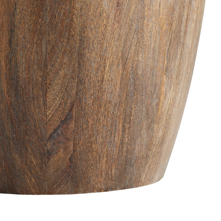 Jacob 32.5'' Round Wood Paneled Drum Side Table