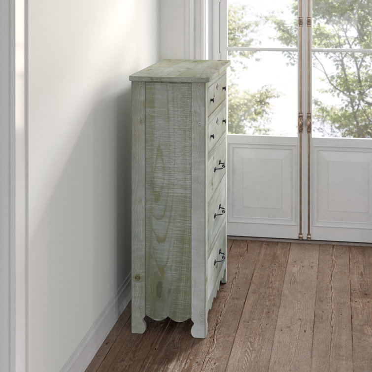 Chatsworth Mint Gray 38" Farmhouse 5-Drawer Dresser