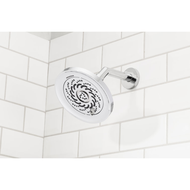Pulse Rain Polished Chrome Multifunction Wall Mounted Shower Head