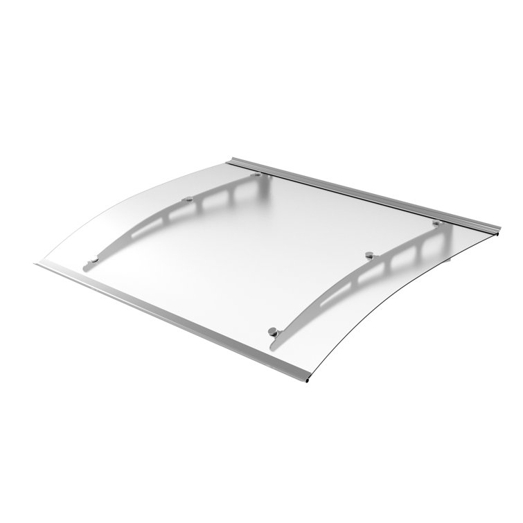 Frosted Polycarbonate Door and Window Awning with Aluminum Brackets