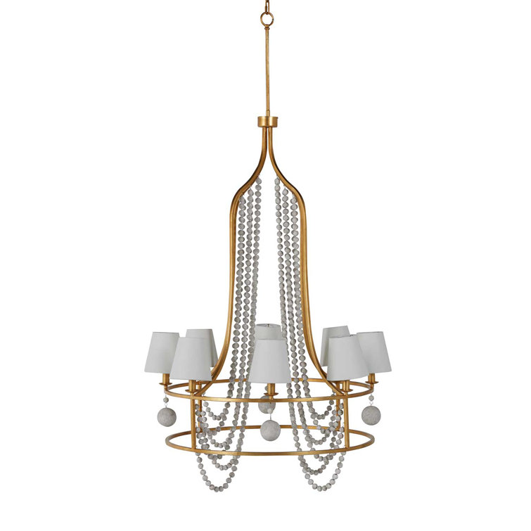 Neville 64" White and Gold Empire Chandelier