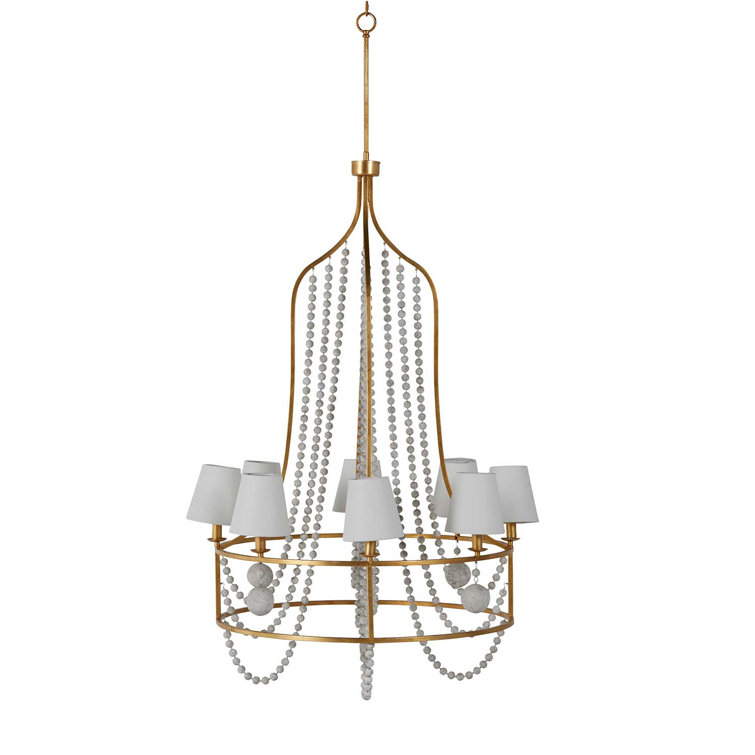 Neville 64" White and Gold Empire Chandelier