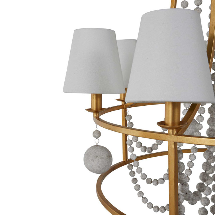 Neville 64" White and Gold Empire Chandelier