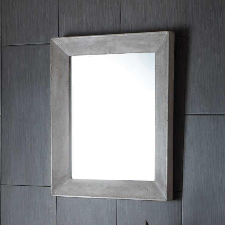 Portola Ash Gray Rectangular Modern Bathroom Vanity Mirror 26" x 22"