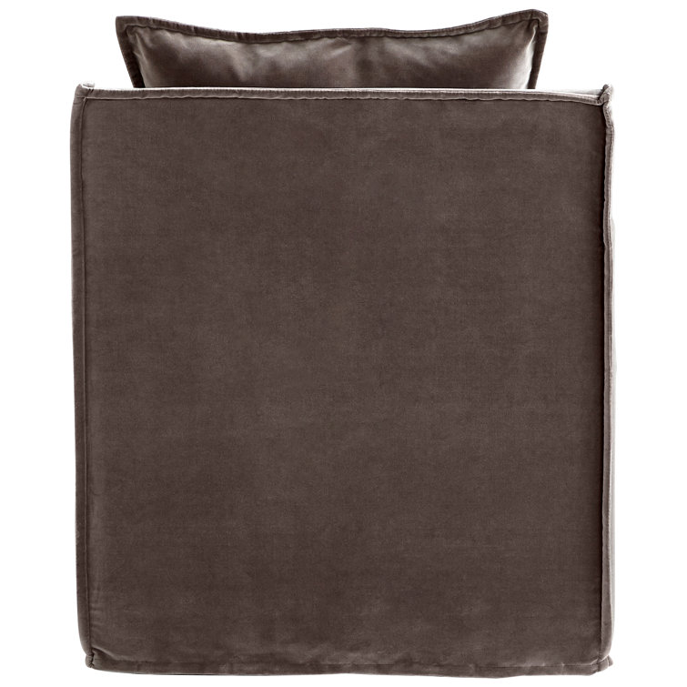 Contemporary Sovente 29" Gray Upholstered Swivel Armchair