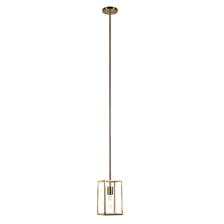 Kilkenny Geometric Brass Square Pendant with 8 ft Cord