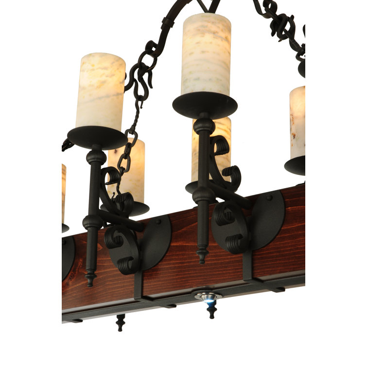 Tudor Jadestone 60" LED Oblong Chandelier with 15 Lights