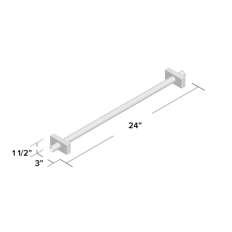 Smith 24'' Clear Acrylic and Brass Wall Towel Bar
