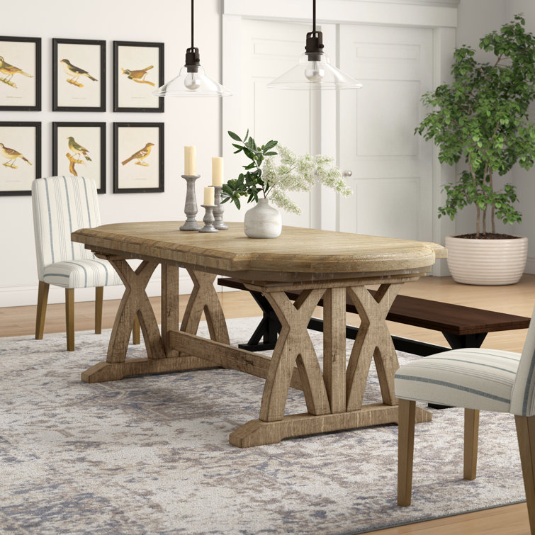 Boheme Antique Milk Paint Extendable Dining Table