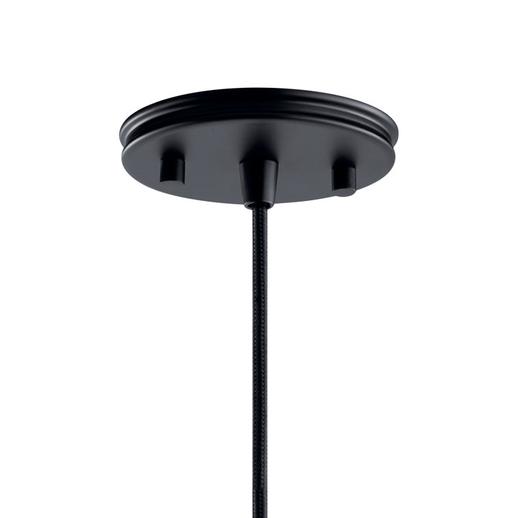 Edmar Black and Wood Single Light Pendant