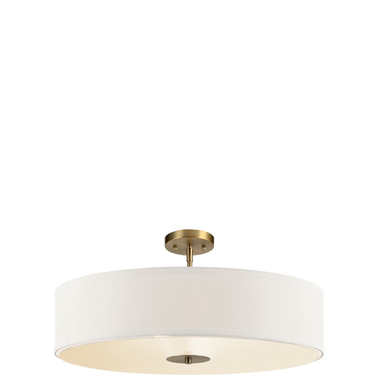 Elegant Satin Black 24" Transitional Drum Pendant with White Shade