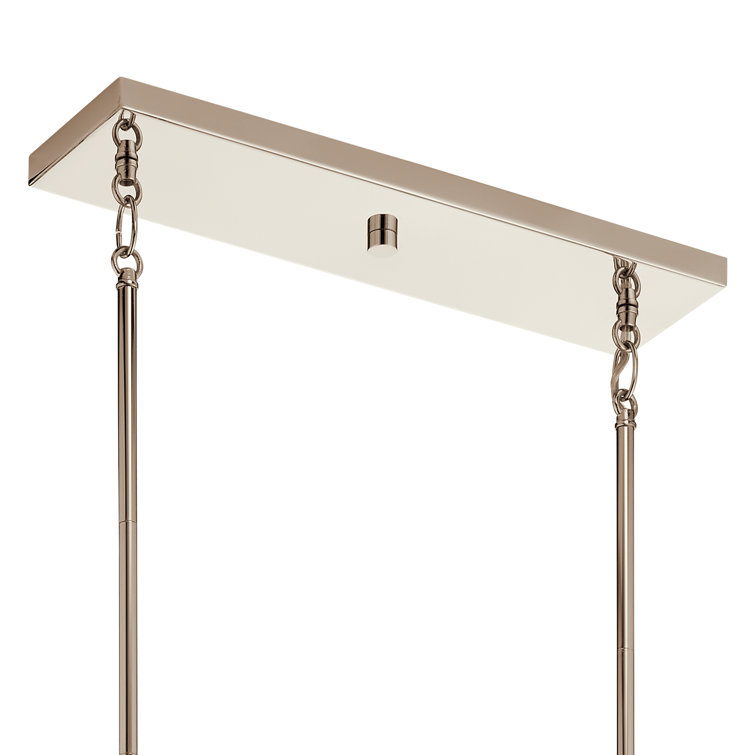 Tanis 5-Light Auburn Stained Nickel Linear Chandelier
