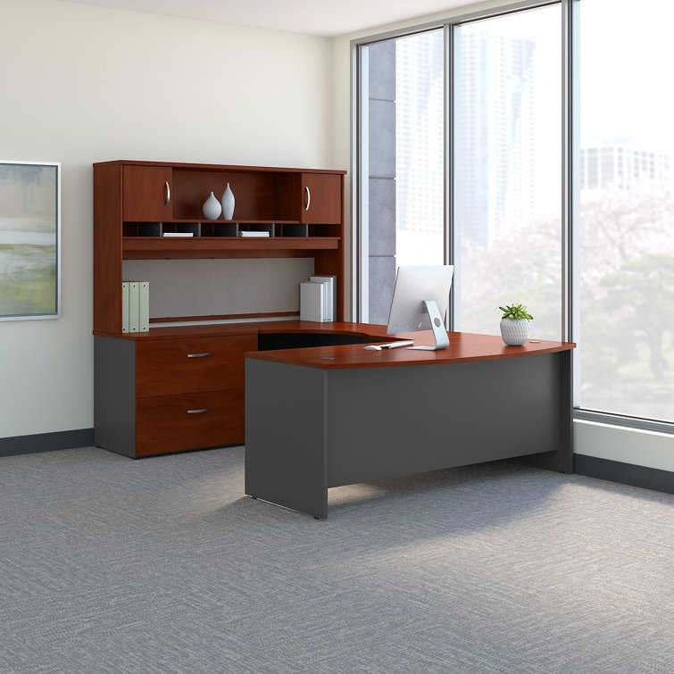 Graphite Gray 72" Thermally Fused Laminate Office Desk with Drawer