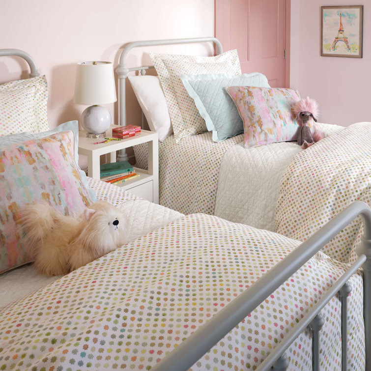 Natural Cotton and Polyester Quilted Sham with Flanged Edging