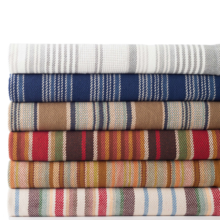 King Gray and White Cotton Reversible Blanket