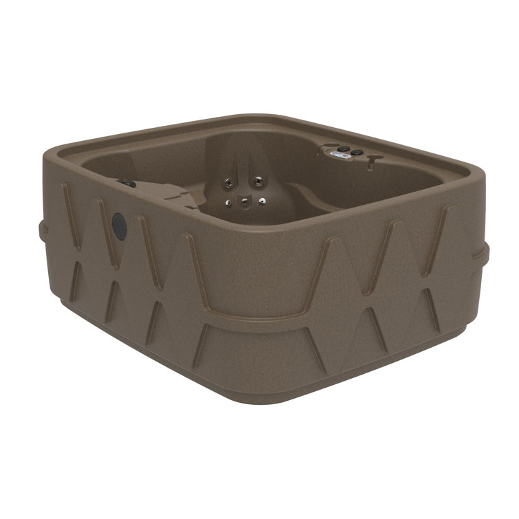 Brownstone 4-Person 20-Jet Plug & Play Hot Tub with LED Waterfall